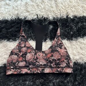 Lululemon Break Free Floral Print Sports Bra, Peony Multi, Sz 12